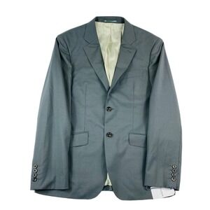 Hardy Amies Gray Checked Mens Pure Wool Blazer Size 38R NWT